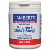 Natural Vitamin E 250iu, 100 Capsules