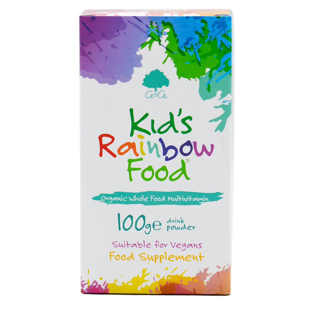Bottle of Organic Kid’s Rainbow Food Powder 100g Powder