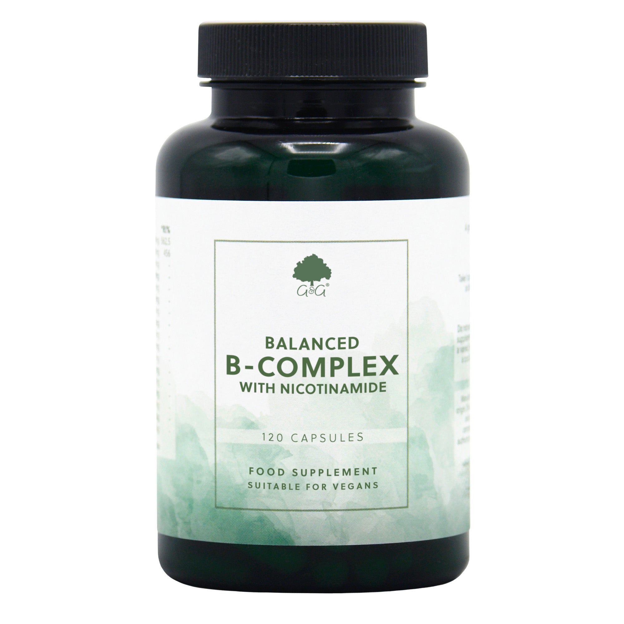 Bottle of Vitamin B-Complex 50mg (with Nicotinamide) 120 Capsules
