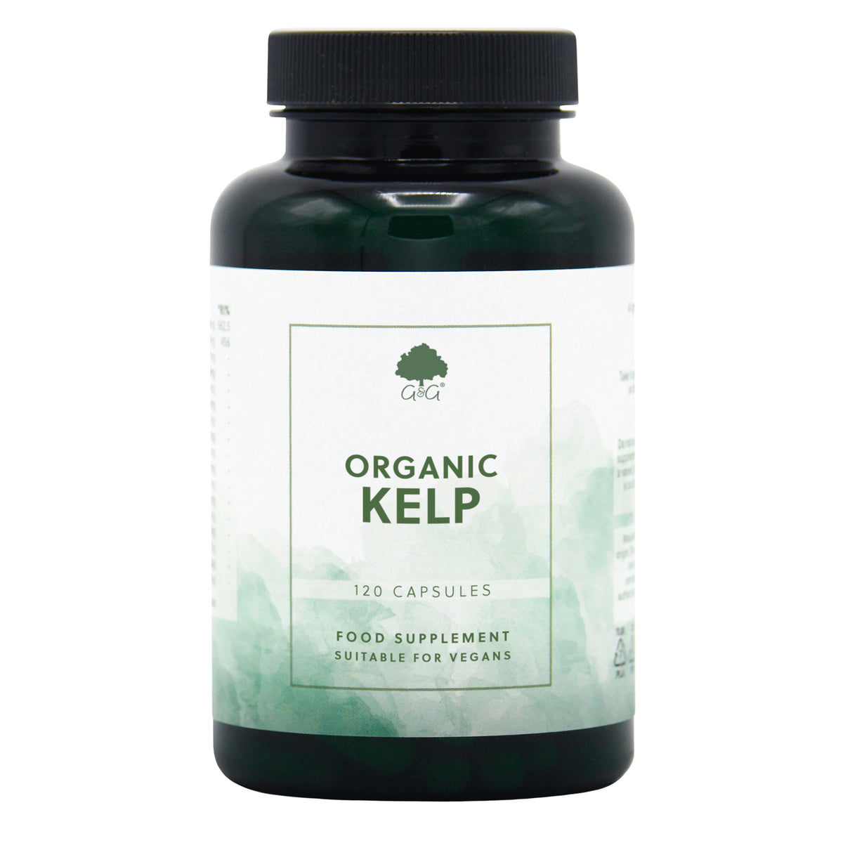 Bottle of Organic Kelp (Ascophyllum Nodosum) 500mg 120 Capsules
