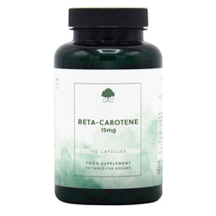 Bottle of Natural Beta-Carotene 15mg 120 Capsules