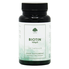 Bottle of Biotin 500µg 120 Capsules