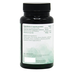 Ingredients label for Vitamin D3 2500iu (with Vitamin K2) (from micro-algae) 90 Capsules