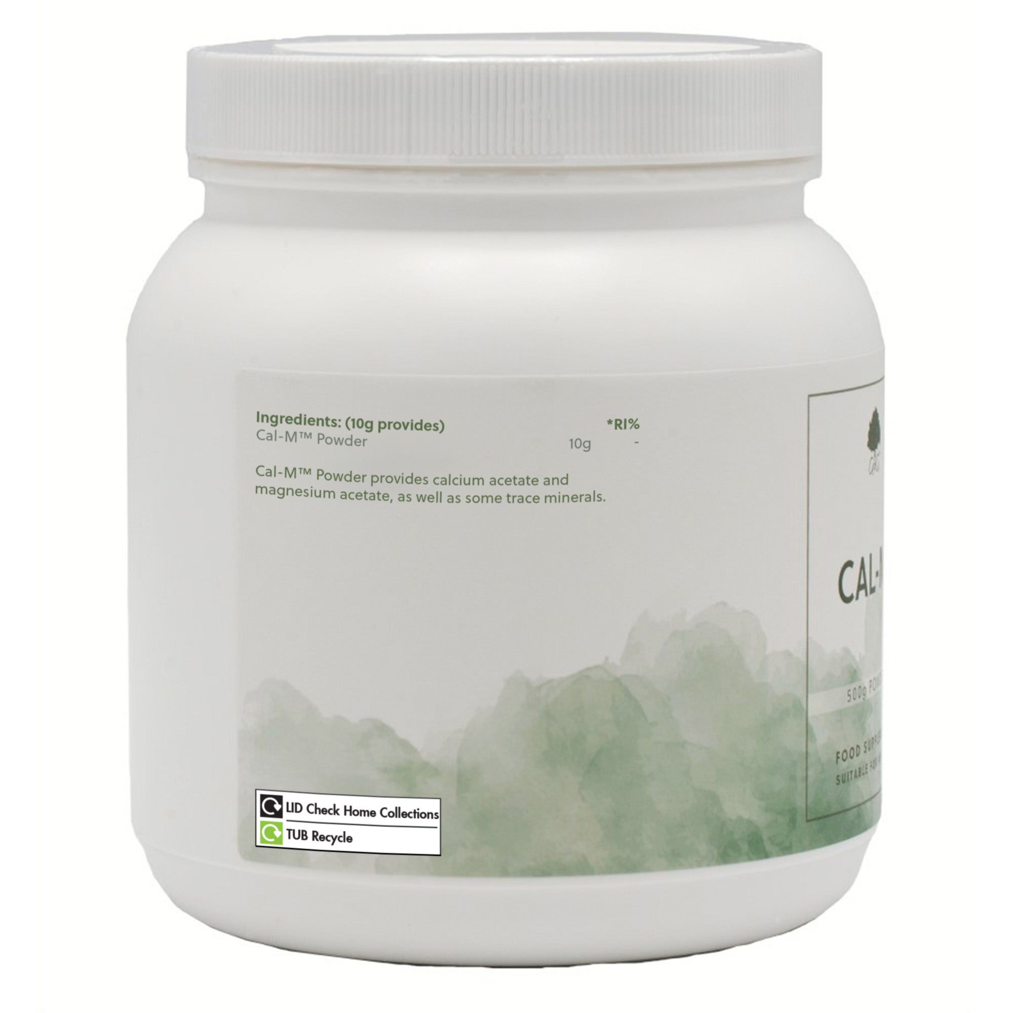 Ingredients label for 500g Powder