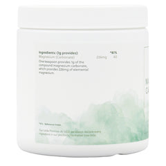 Ingredients label for Magnesium Carbonate 100g Powder
