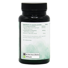 Ingredients label for Lactobacillus Acidophilus (4 Billion) 60 Capsules