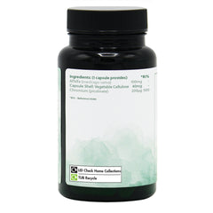 Ingredients label for Chromium (Picolinate) 200µg 60 Capsules