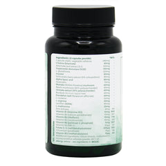 Ingredients label for Liver Health Formula 60 Capsules