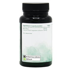 Ingredients label for Vitamin B5 Pantothenic Acid 500mg 60 Capsules