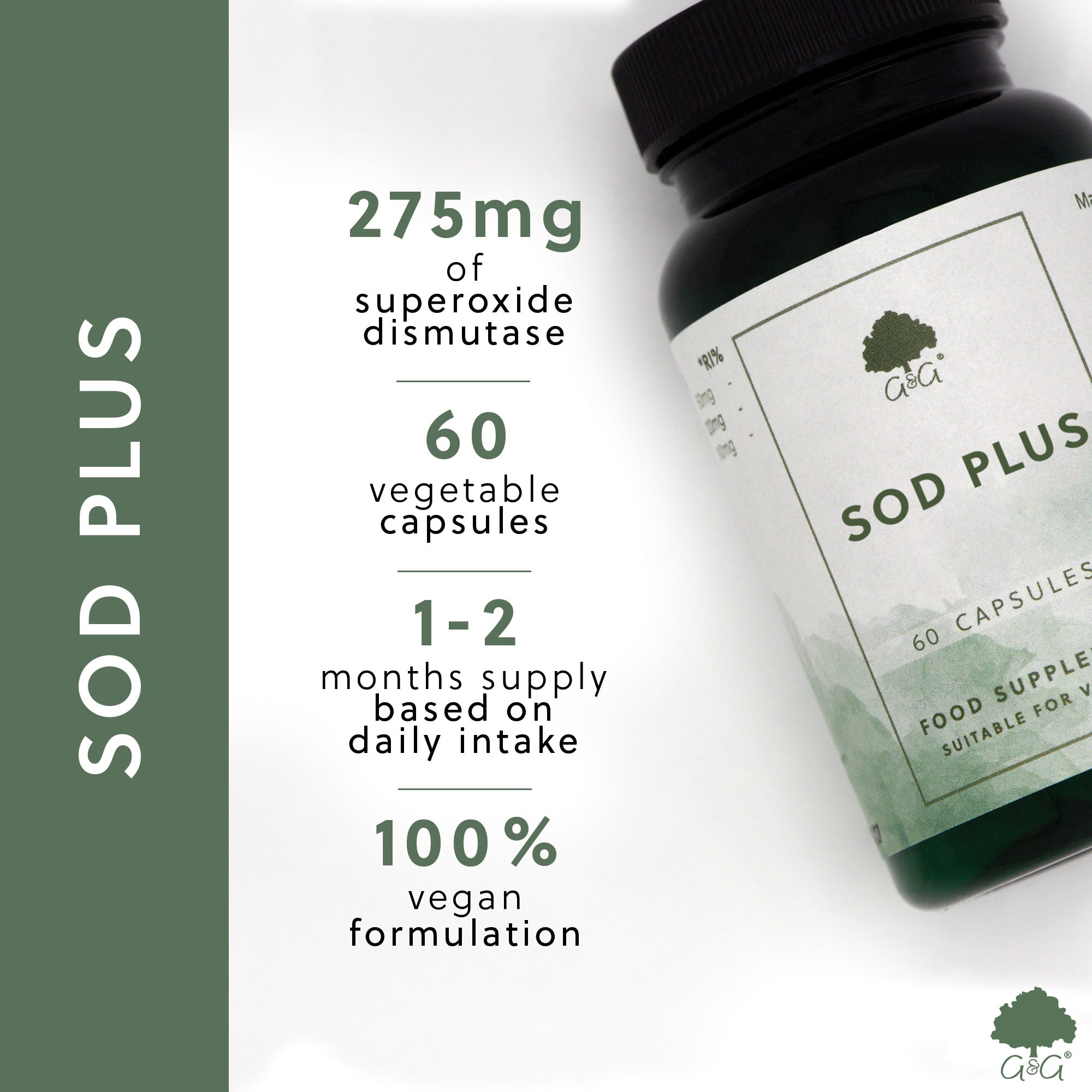 USPs for SOD Plus (Superoxide Dismutase) 60 Capsules