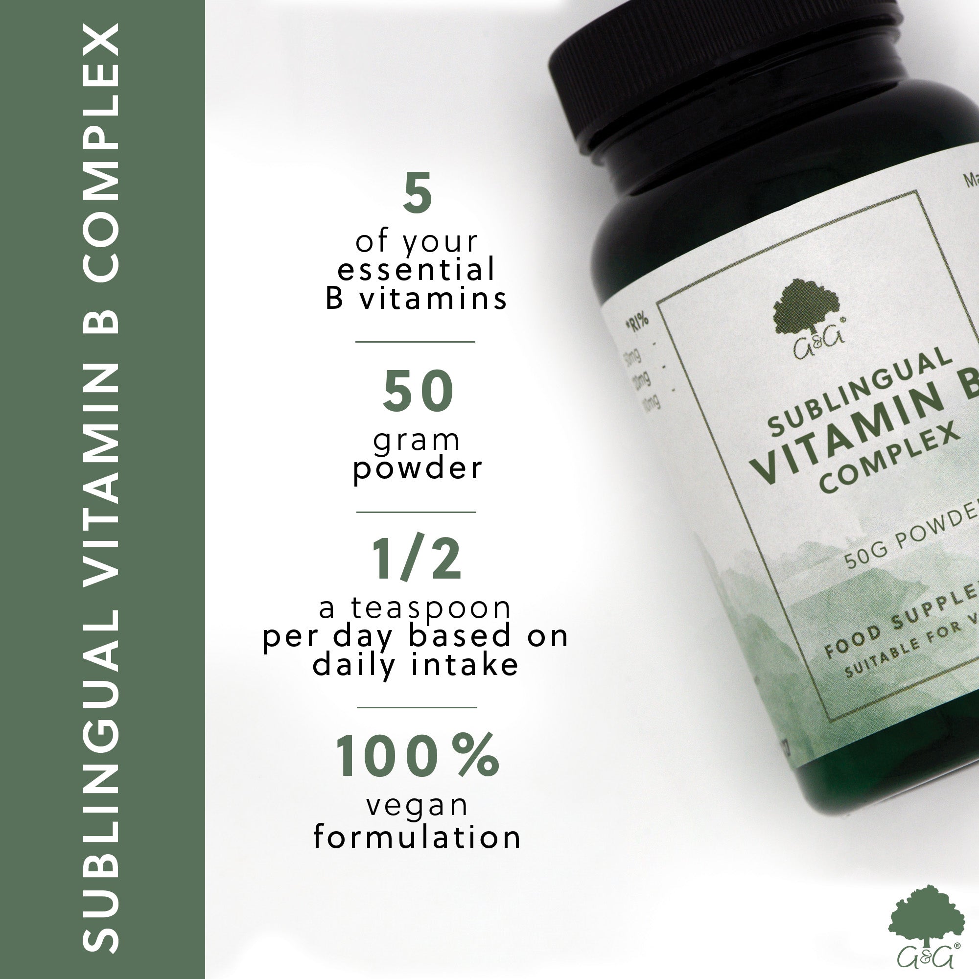 USPs for Sublingual Vitamin B-Complex 50g Powder