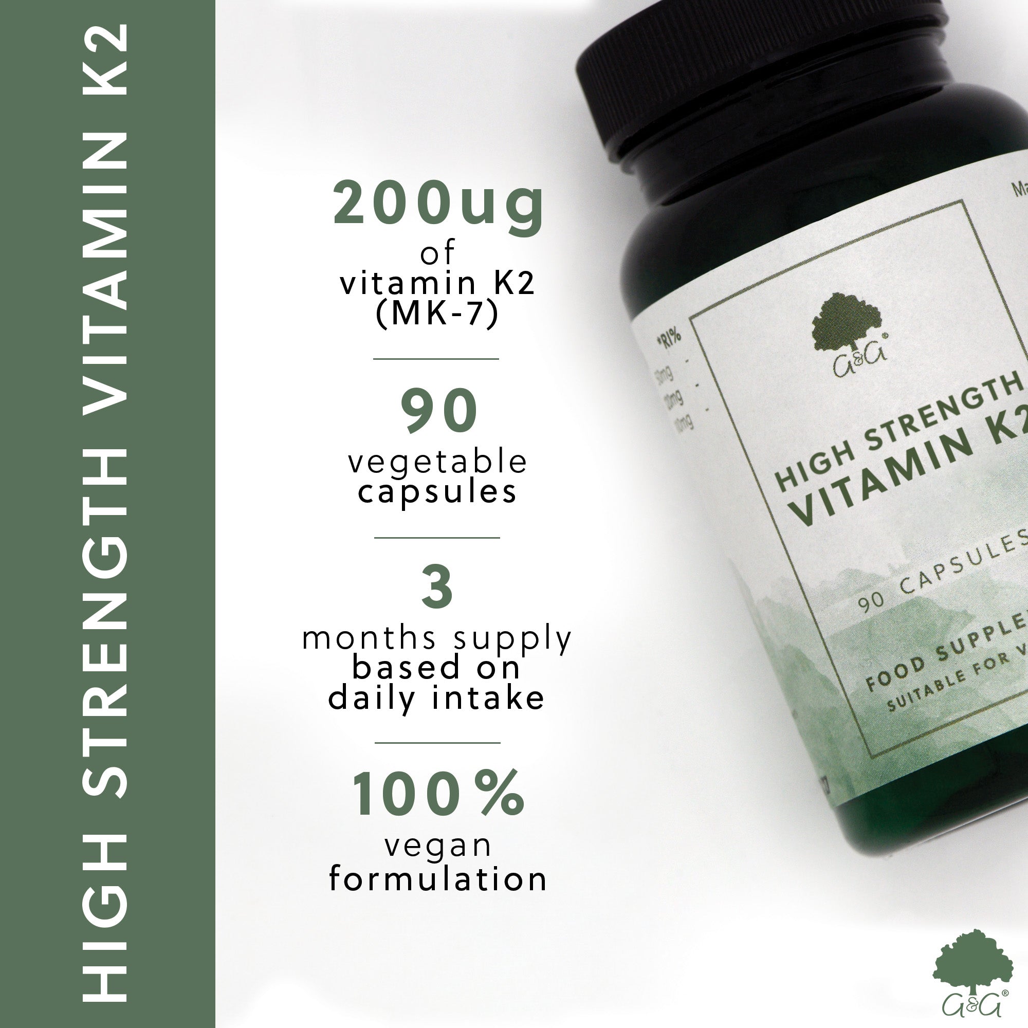 USPs for High-Strength Vitamin K2 200µg 90 Capsules