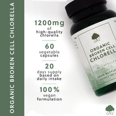 USPs for Organic Broken Cell Chlorella 60 Capsules