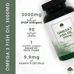 USPs for Omega 3 Fish Oil 90 So gels