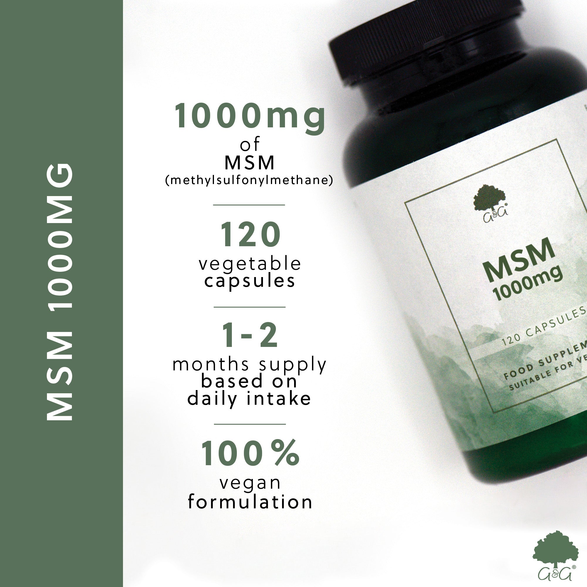 USPs for MSM 1000mg 120 Capsules