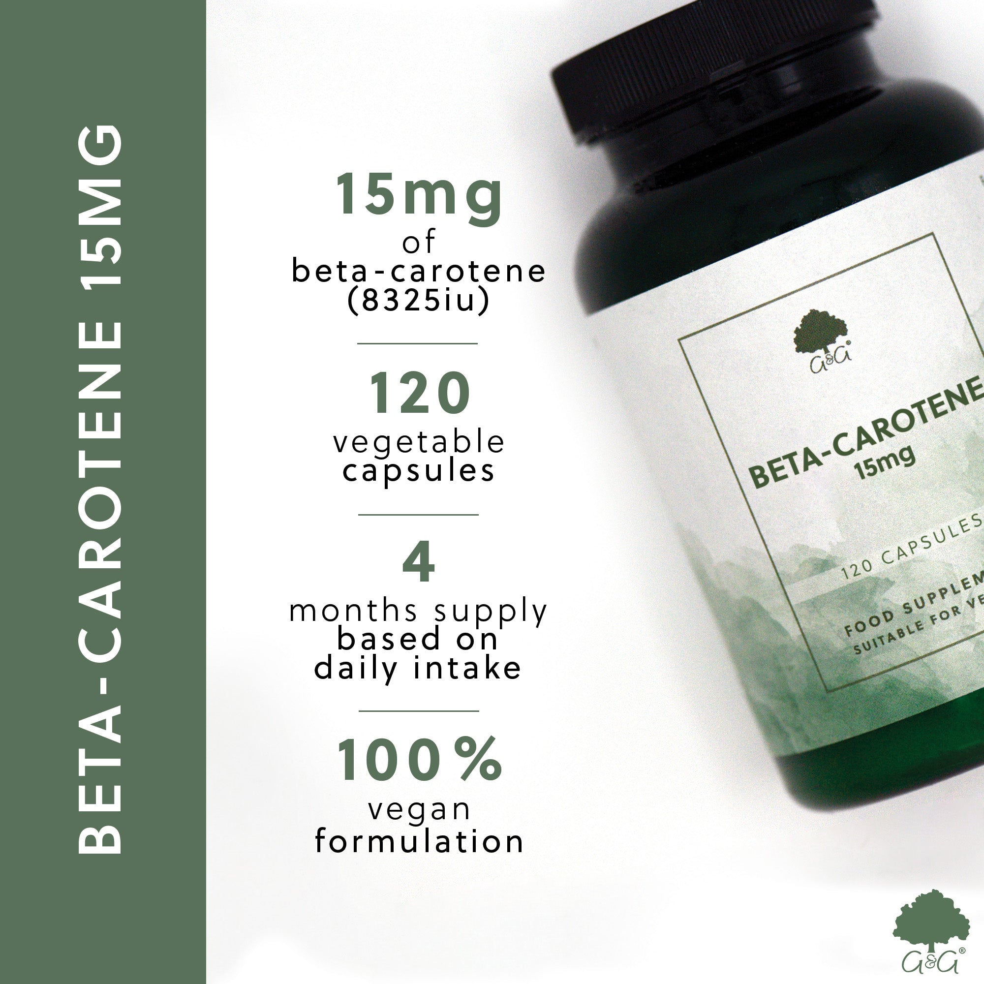 USPs for Natural Beta-Carotene 15mg 120 Capsules