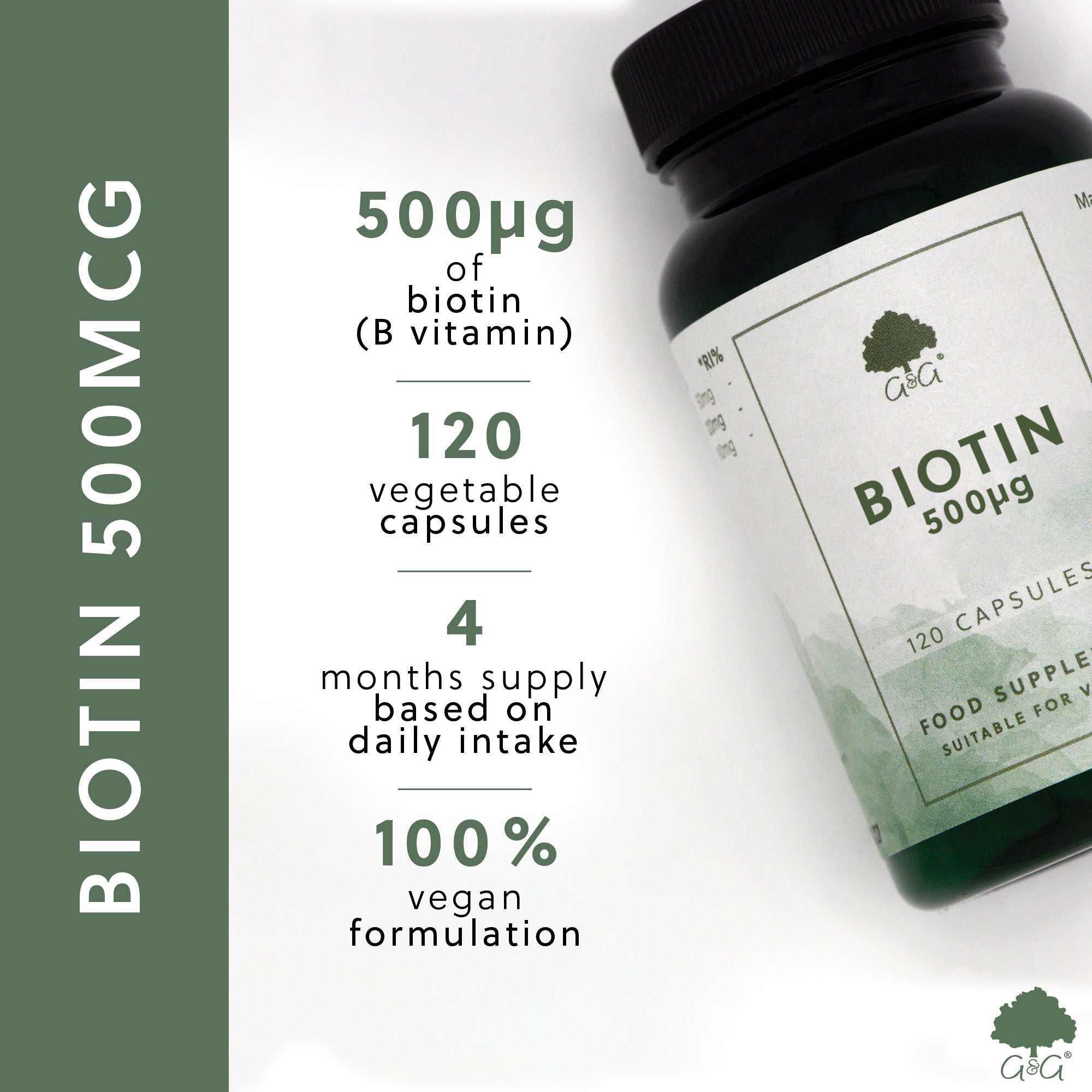 USPs for Biotin 500µg 120 Capsules