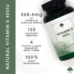 USPs for Natural Vitamin E 400iu (D-Alpha form) 120 Capsules