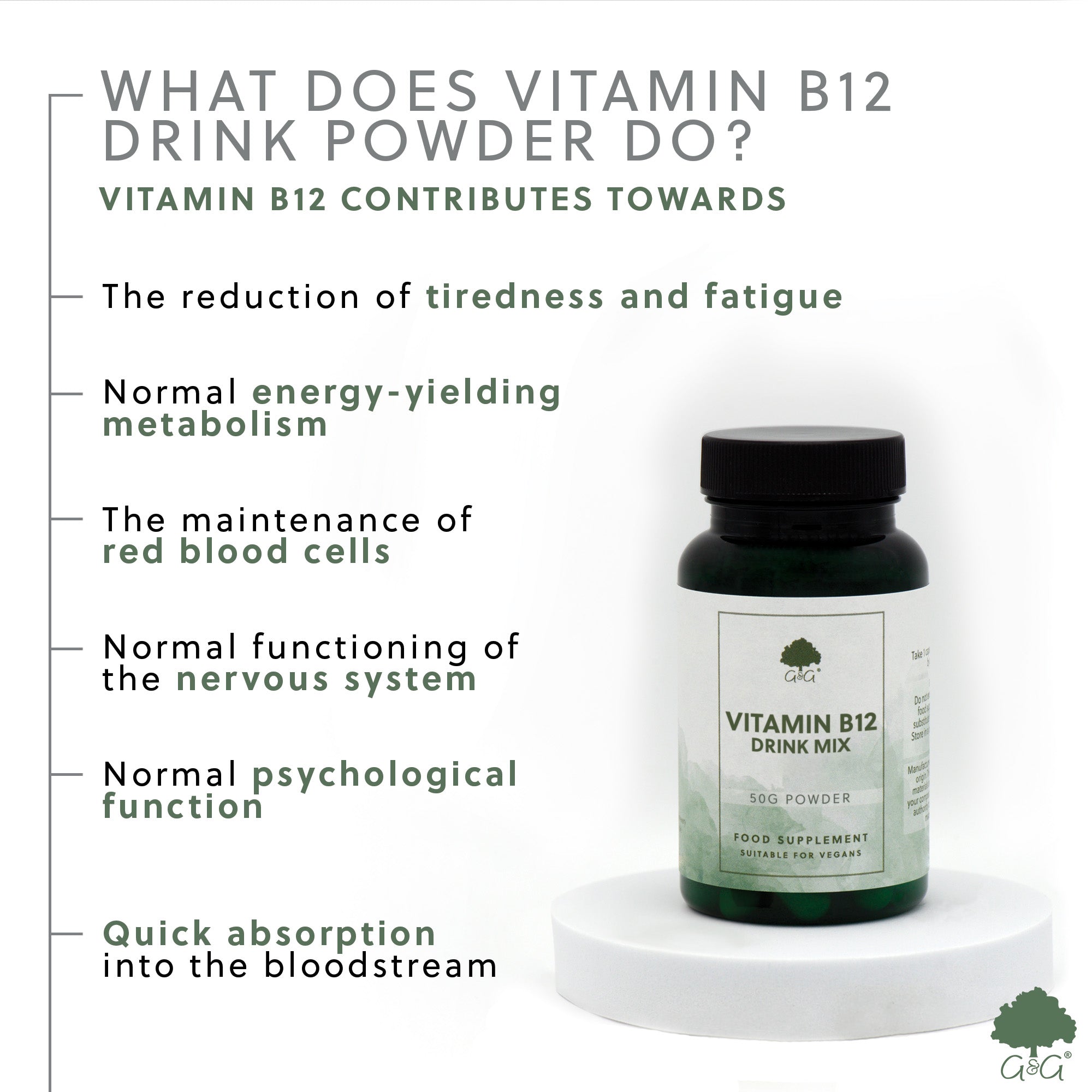 Vitamin B12 Drink Mix 50g Powder