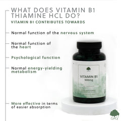 Vitamin B1 Thiamine HCl 500mg 90 Capsules