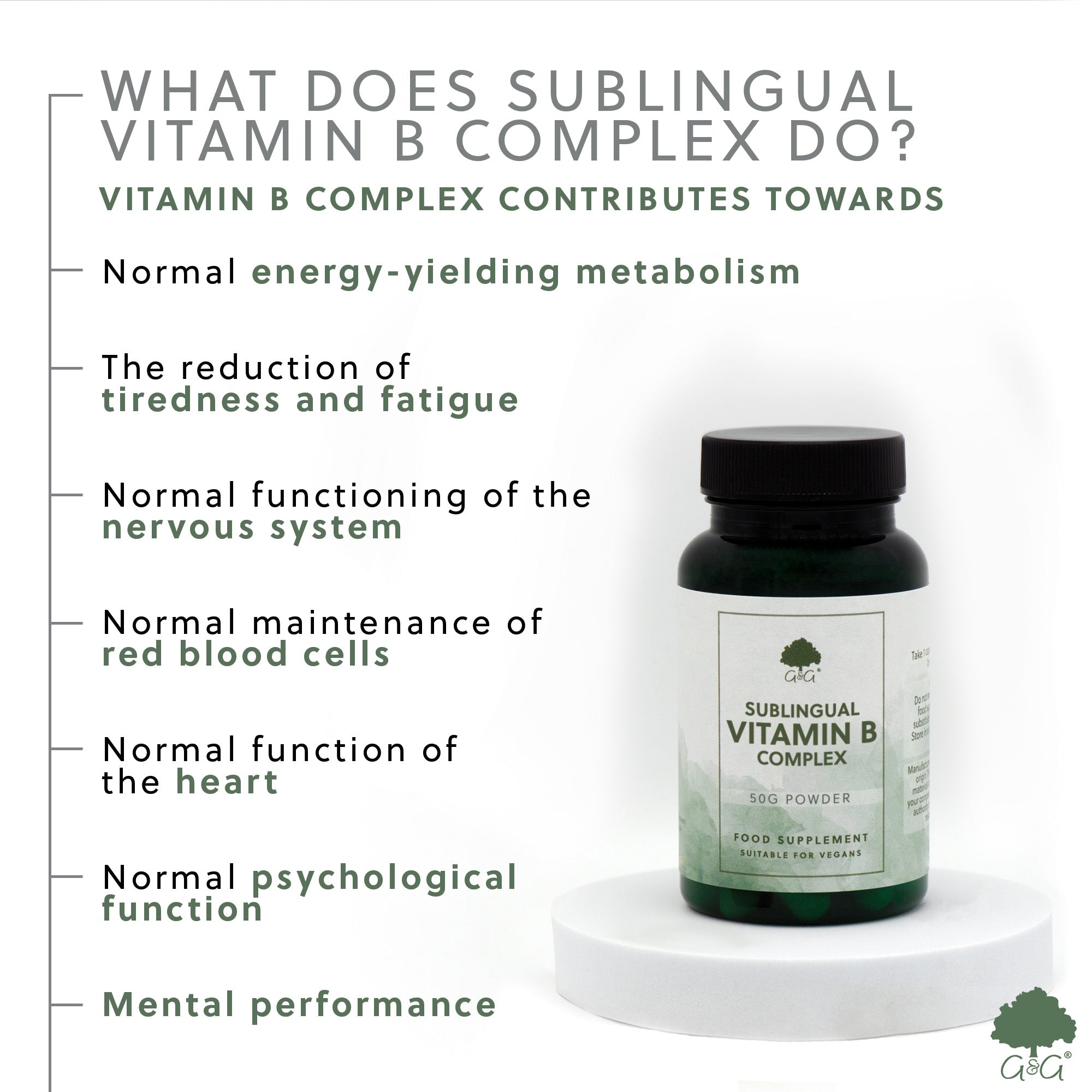 Sublingual Vitamin B-Complex 50g Powder