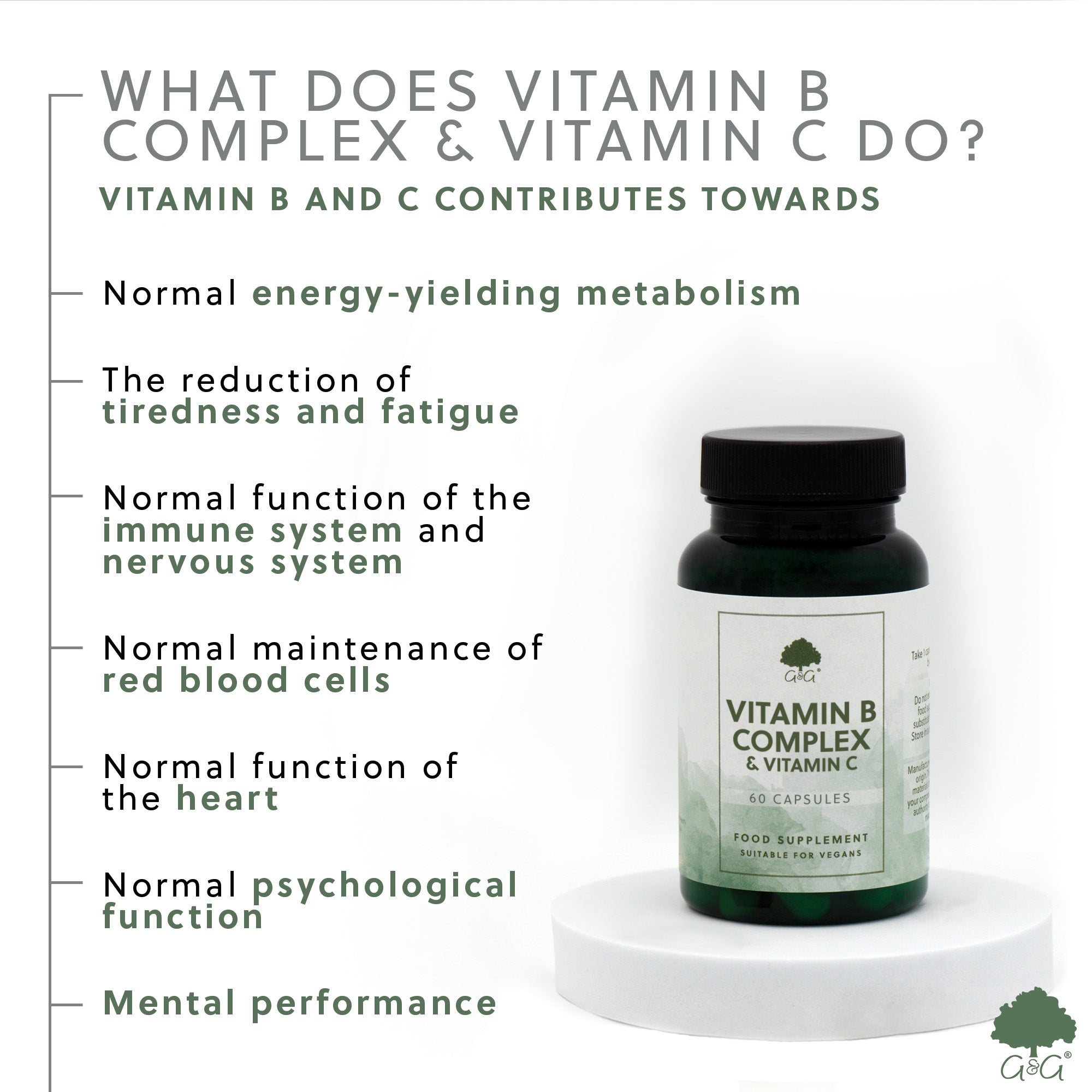 Vitamin B-Complex & Vitamin C 150mg 60 Capsules