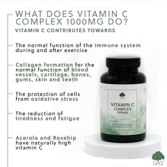 Vitamin C Complex 1000mg (with Rose hip & Acerola) 120 Capsules