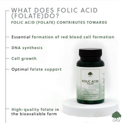 Folic Acid (L-5-MTHF) 400µg 120 Capsules