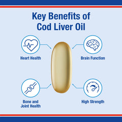 Cod Liver Oil 1000mg, 60 Capsules