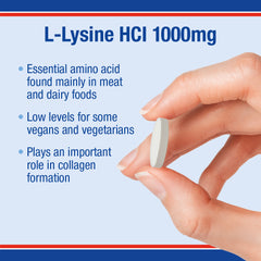 L-Lysine HCI 1000mg, 120 Tablets
