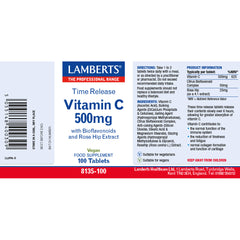 Vitamin C Time Release 500mg, 100 Tablets