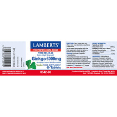 Ginkgo 6000mg, 60 Tablets