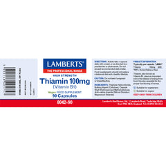 Thiamin 100mg (Vitamin B1), 90 Capsules