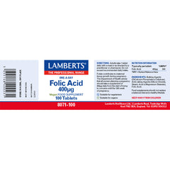 Folic Acid 400ug, 100 Tablets