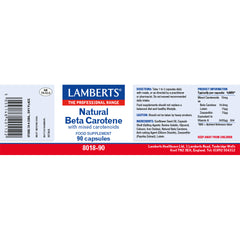 Natural Beta Carotene 15mg, 120 Capsules