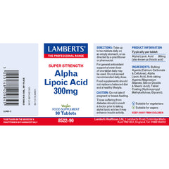 Alpha Lipoic Acid 300mg, 90 Tablets