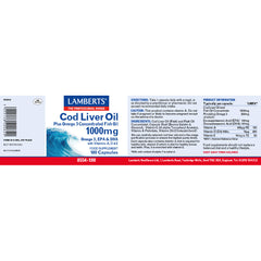 Cod Liver Oil 1000mg, 60 Capsules