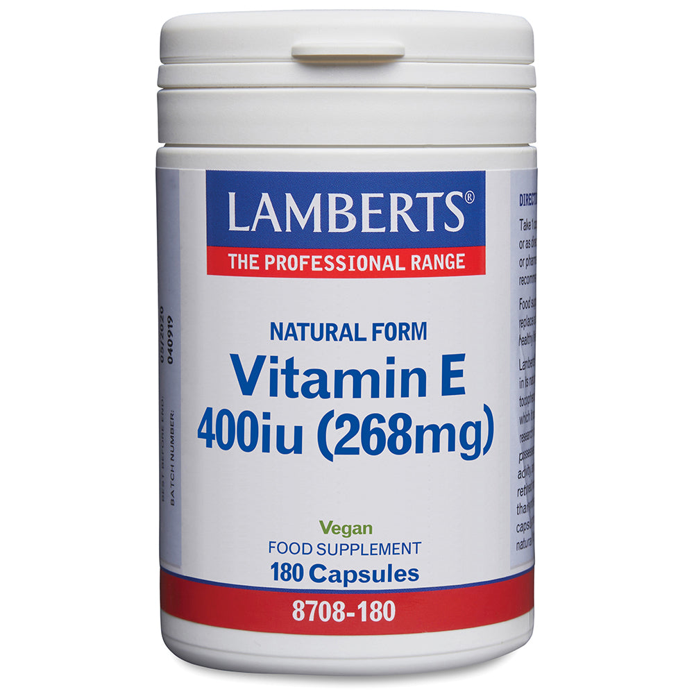 Natural Vitamin E 400iu, 180 Capsules