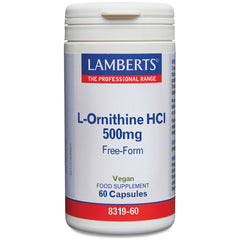 L-Ornithine 500mg, 60 Capsules