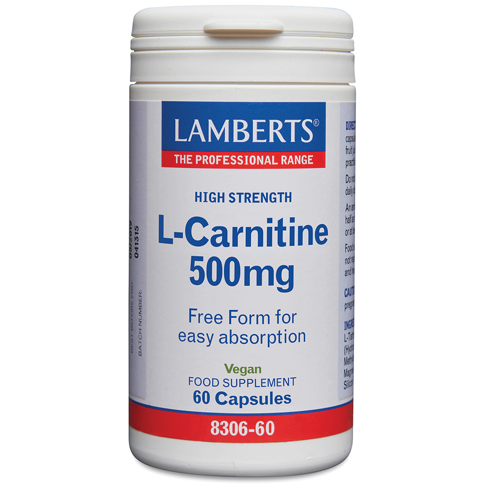 L-Carnitine 500mg, 60 Capsules