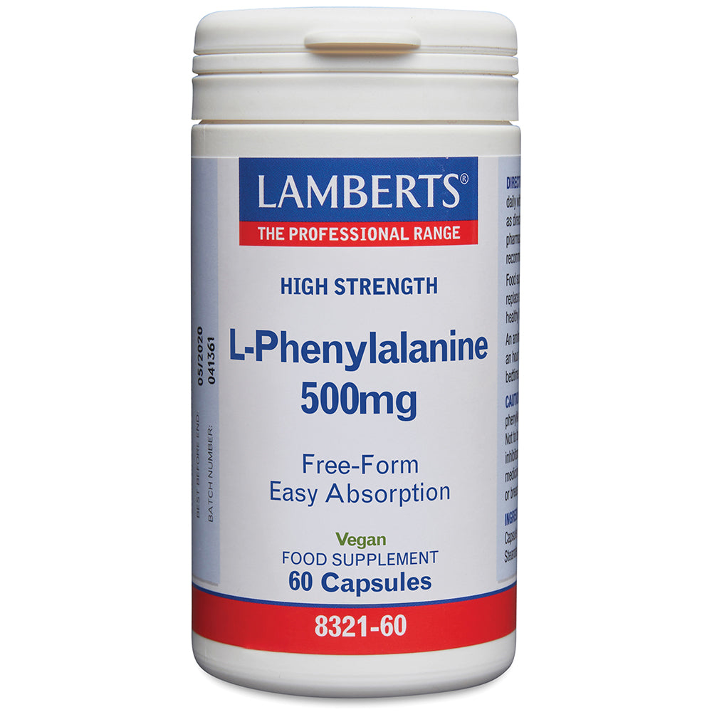 L-Phenylalanine 500mg, 60 Capsules