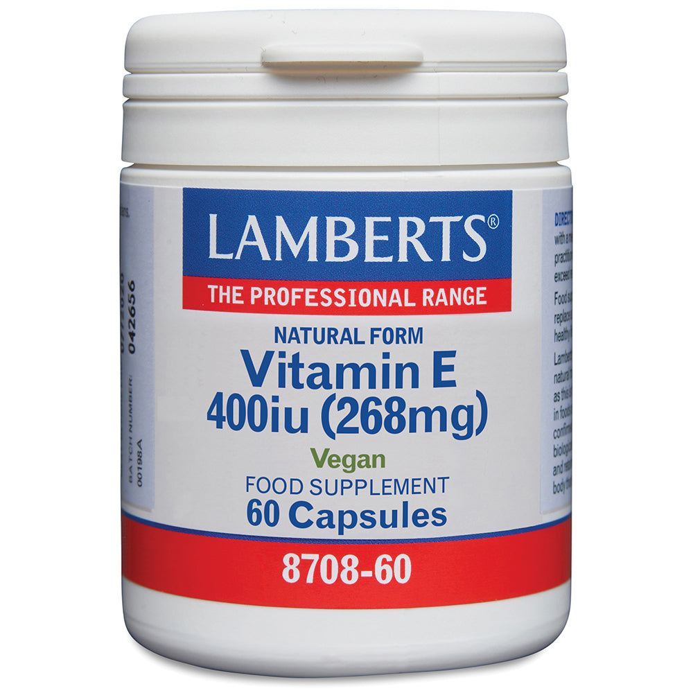 Natural Vitamin E 400iu, 60 Capsules