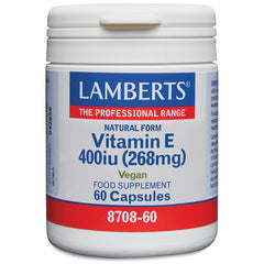 Natural Vitamin E 400iu, 60 Capsules