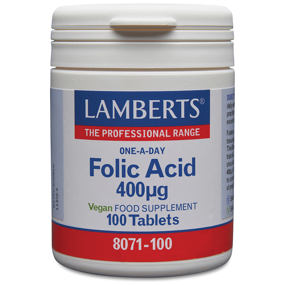 Folic Acid 400ug, 100 Tablets