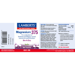 Magnesium 375, 180 Tablets