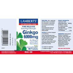 Ginkgo 6000mg, 180 Tablets