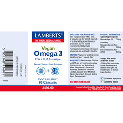 Vegan Omega 750mg, 60 Capsules