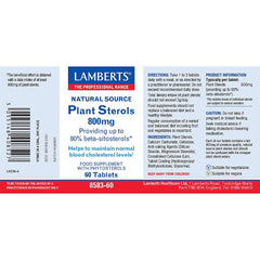 Plant Sterols 800mg, 60 Tablets