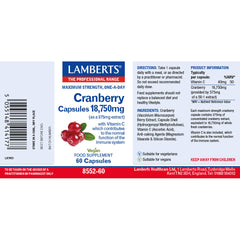 Cranberry capsules 18,750mg, 60 Capsules