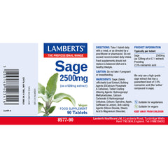 Sage 2500mg, 90 Tablets
